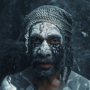 A Member of the Dust Shaker Clan in Chimbu Papua New Guinea