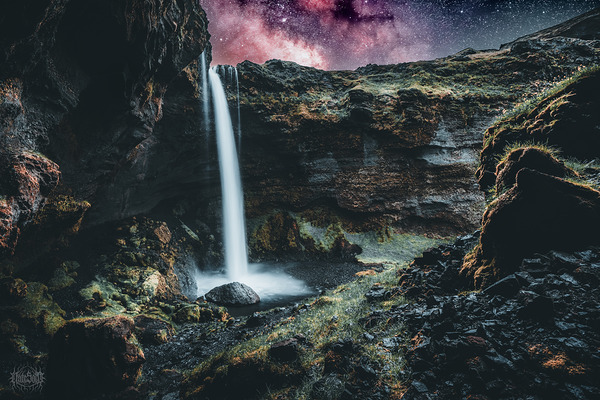 Kvernufoss Milky Way by Nate Solo