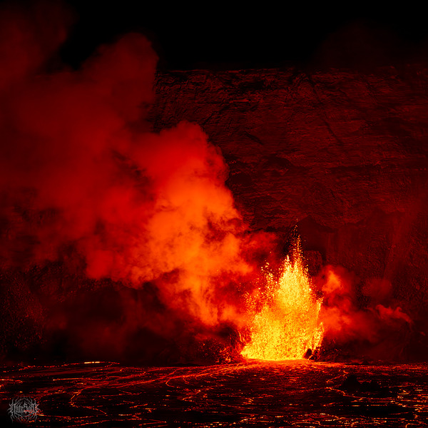 Kilauea Pele Fountain  1 by Nate Solo