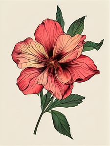  Elegance in Bloom: Pink Hibiscus Flower