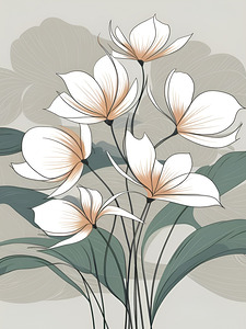  Purity in White: Minimalist Floral Painting