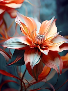 Surreal Dahlia in Bloom