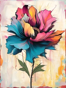  Abstract Floral Explosion