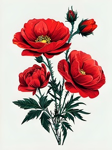 Bold Red Poppies