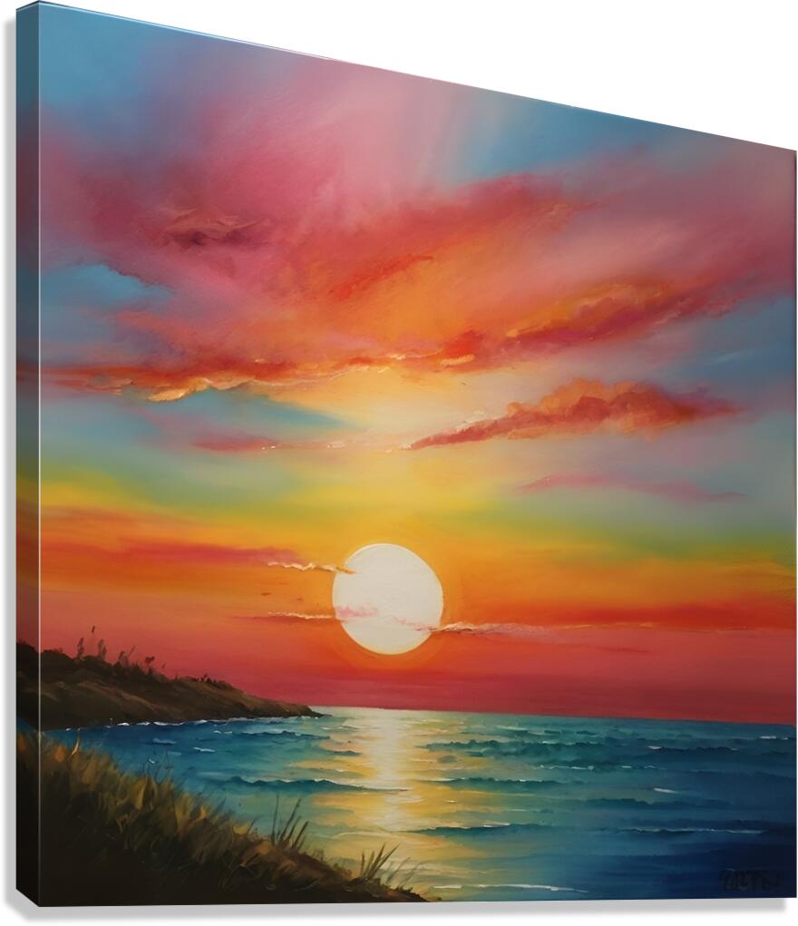 Fiery Sunset Canvas Print