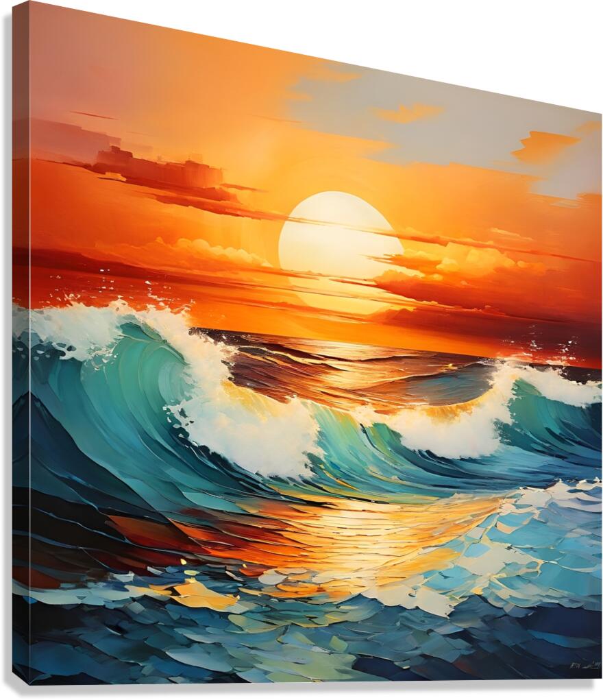 Fiery Sunset Canvas Print