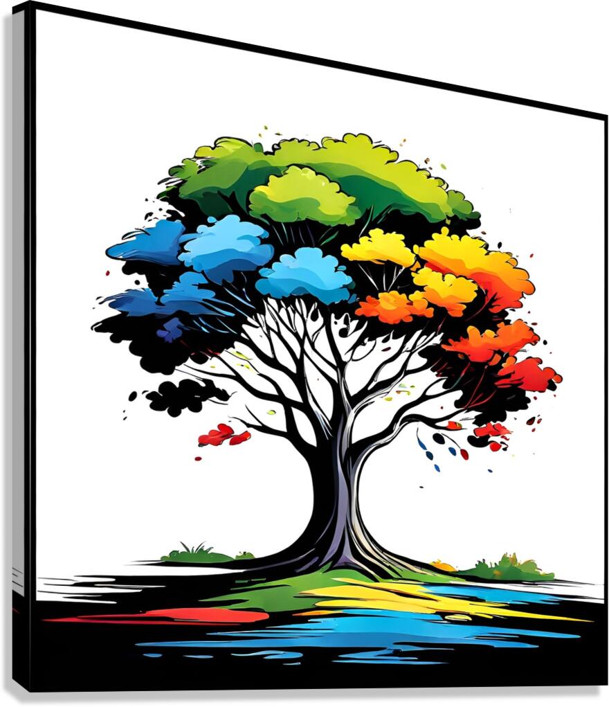 Rainbow Tree Canvas Print