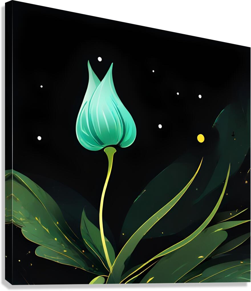 Emerald Bloom Canvas Print
