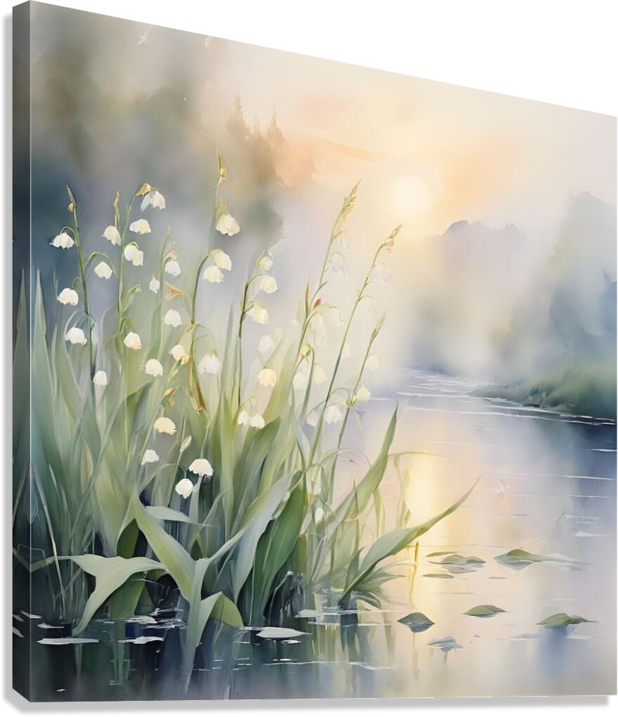  Serenity by the Stream Canvas Print