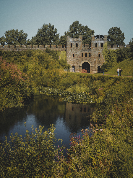 Enchanted Lakeside Gatehouse of Cardiff Castle  by Rowena Ko