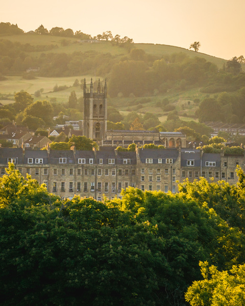 St Saviour’s Church in golden sunset by Rowena Ko