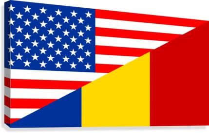 usa romania Canvas Print