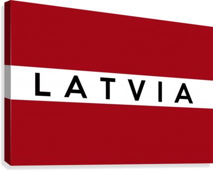 latvia name Canvas Print