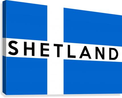 Shetland flag name Canvas Print