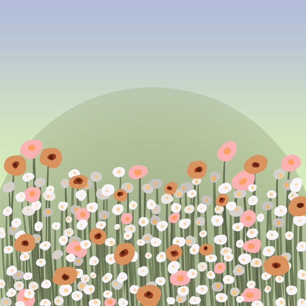 Champs de fleurs Print