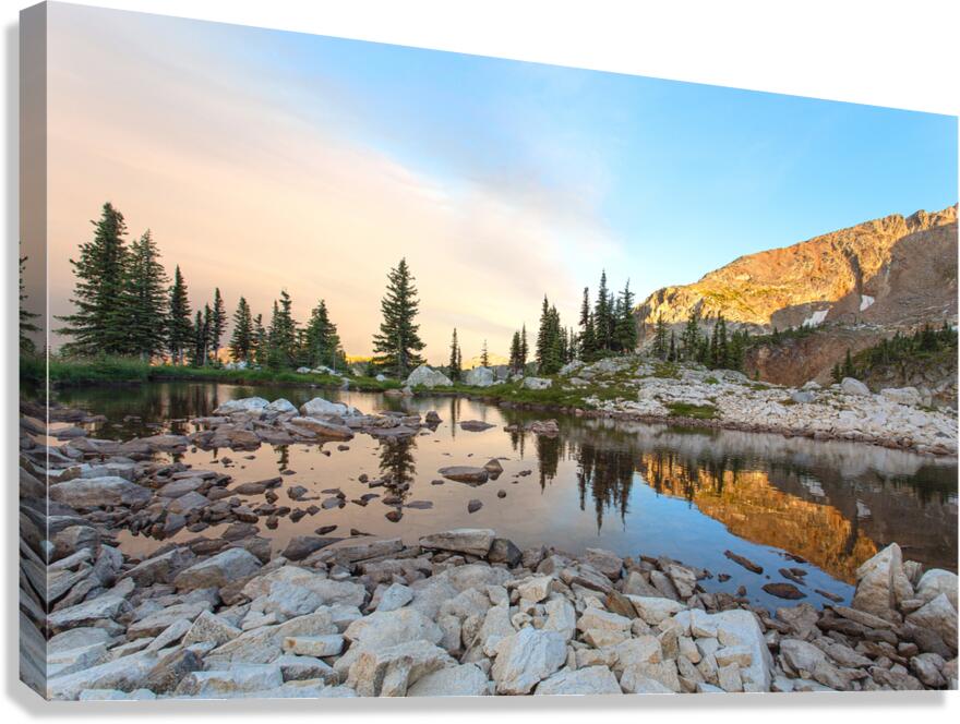 Monashee: Golden Hour Reflections No.2 Canvas Print