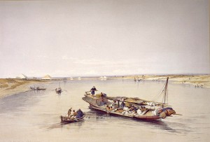 View looking towards the Pyramids Print