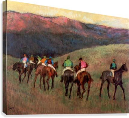 Jockeys in Training Canvas Print