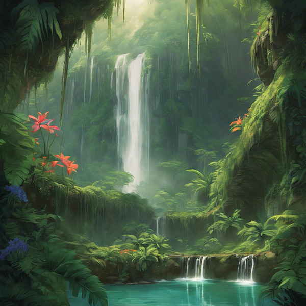  Deep within a pristine rainforest the symp Print