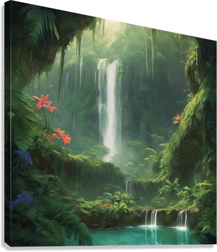  Deep within a pristine rainforest the symp Canvas Print