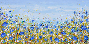 Blue and White Flowers