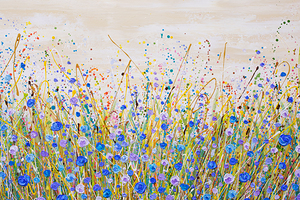 blue flowers symphony bright
