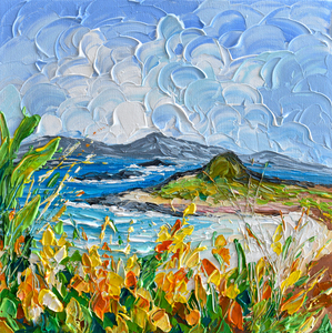 cloudy  day at the beach