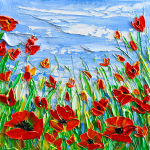 red poppies