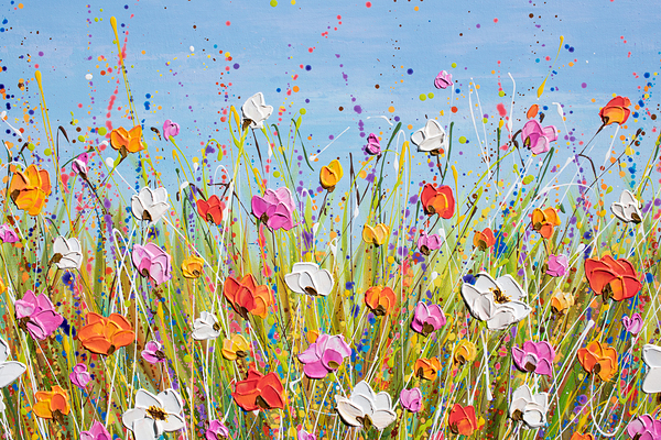 Bright Flower Field II Print