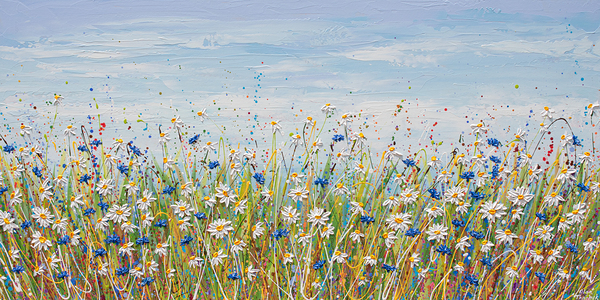 Cornflower Daisy Field  Print