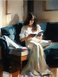 Girl Reading A Book 