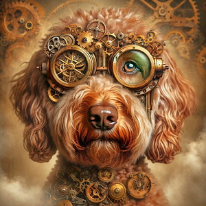 Steampunk Australian Labradoodle