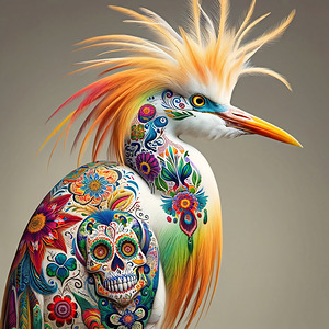 Sugar Skull Cattle Egret