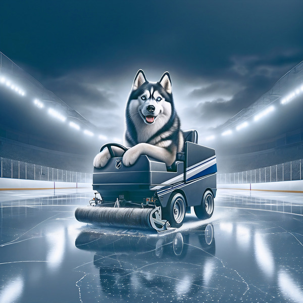 Husky Zamboni Driver Print