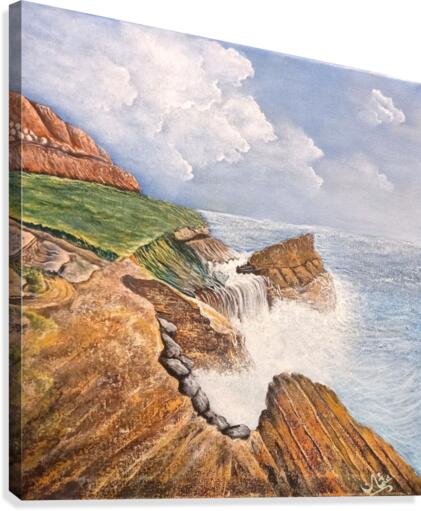 Waves and Rocks Canvas Print