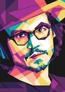 Johnny Depp wpap style  by Asran creative