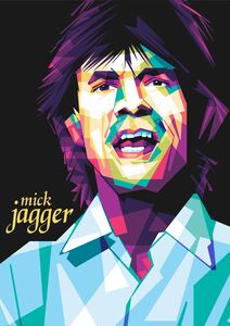 Mick jagger pop art style  by Asran creative