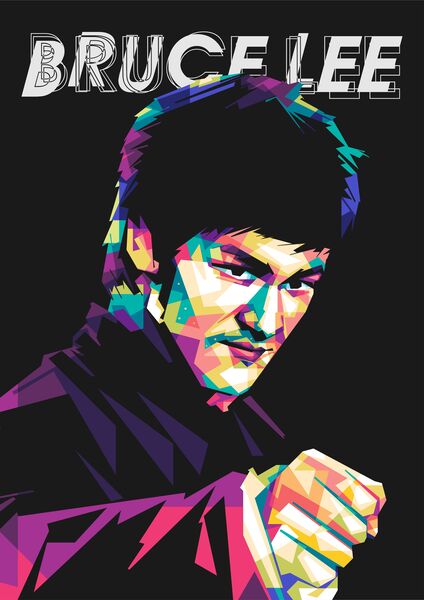 Bruce Lee pop art style  by Asran creative