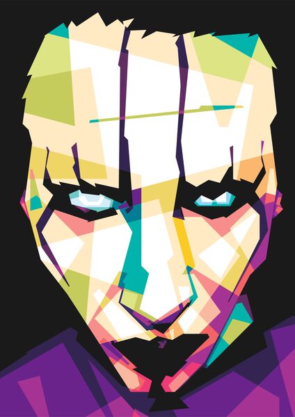 Marilyn Manson blues pop art  by Asran creative