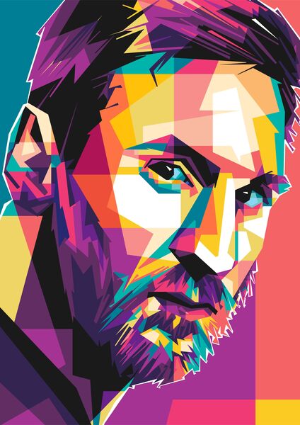 Lionel Messi pop art  by Asran creative