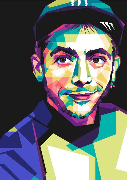 Valentino Rossi pop art style  by Asran creative