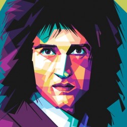 Brian May pop art style 