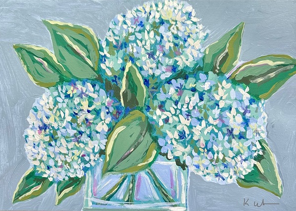 Blue hydrangeas  Print