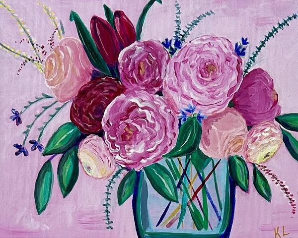 Fuchsia floral Print