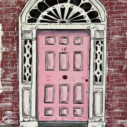 Pink door in Dublin 