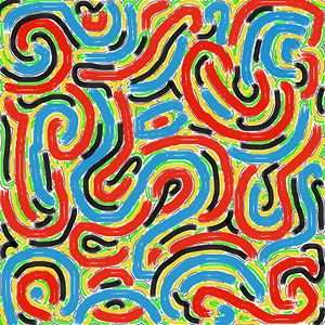 Abstract Color Maze Expressionism Painting for Modern Wall Decor by Umar Danish