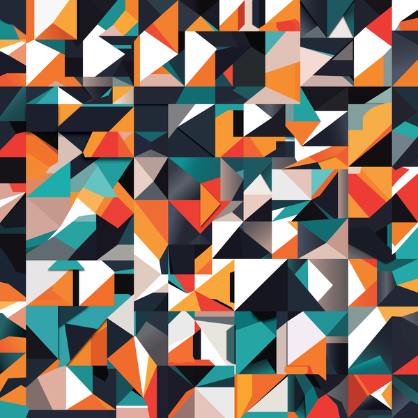 Vibrant Geometric Abstract Art Pattern - Modern Colorful Wall Art for Interior Decor of Home & Office by Umar Danish