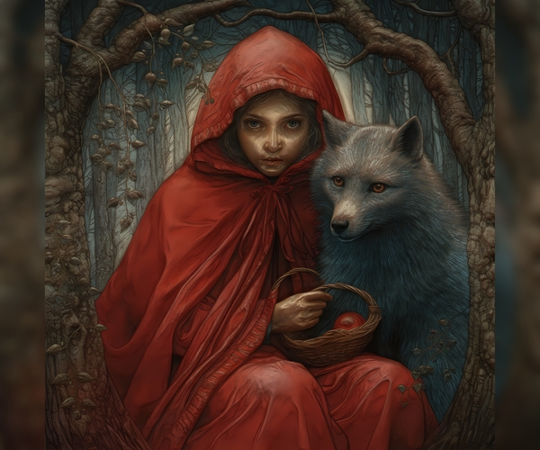 Red Hood and Wolf by ChloZaria