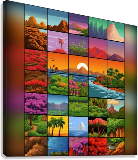 16bit Sections Canvas Print