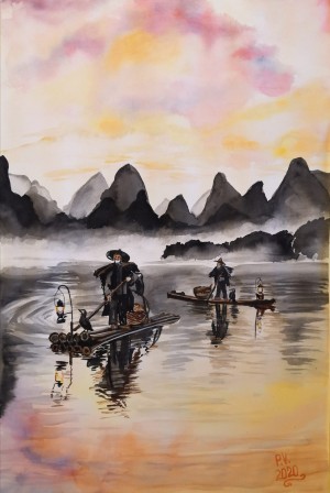 Morning on the Lake Poyang